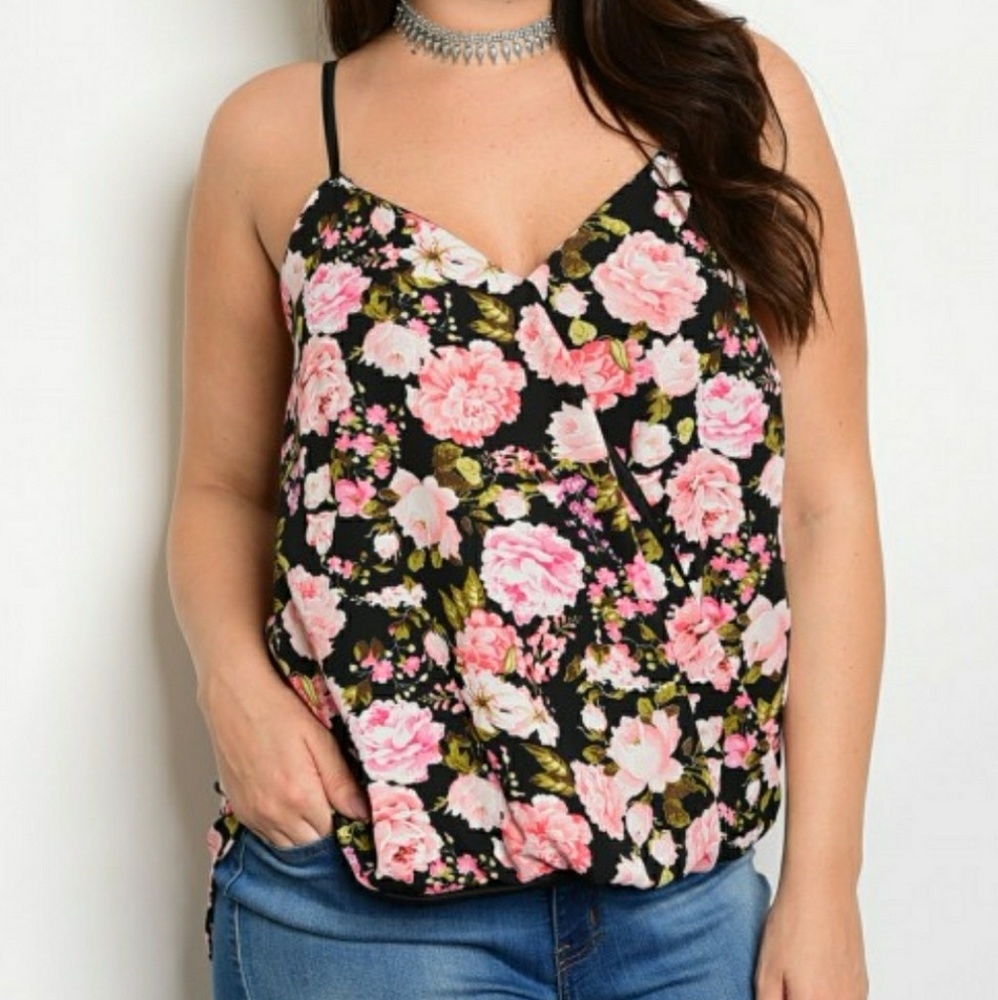 Plus Size Floral Tank Top
